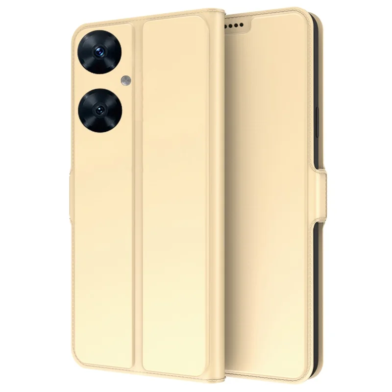 Funda de Cuero Sintético para Huawei nova 11i, Funda Plegable para Teléfono - Oro