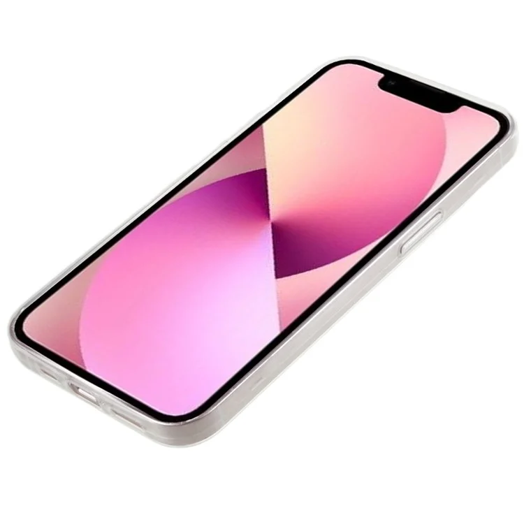 10Pcs For iPhone 13 6.1 inch 0.8mm Ultra-thin TPU Watermark-free Case Anti-drop Corners Clear Phone Cover