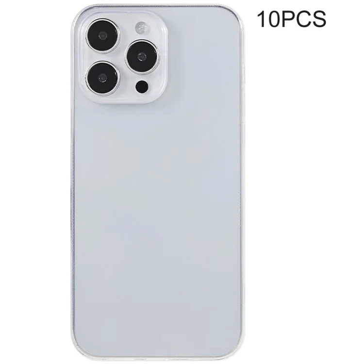 10Pcs Watermark-free TPU Case for iPhone 14 Pro Max, 0.8mm Ultra-thin Transparent Phone Cover