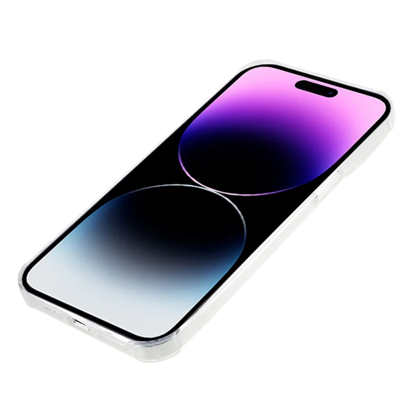 10Pcs For iPhone 14 Pro 0.8mm Ultra-thin Watermark-free TPU Case Anti-drop Corners Clear Phone Cover