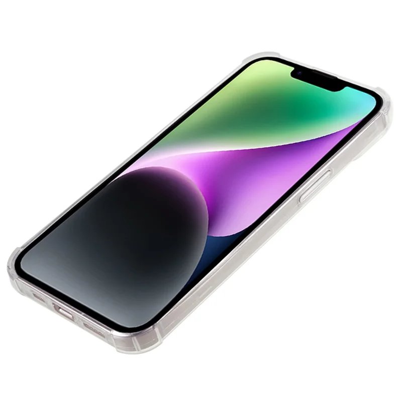 10Pcs 0.8mm Ultra-thin Clear Phone Case for iPhone 14 , Watermark-free Reinforced Corners TPU Cover