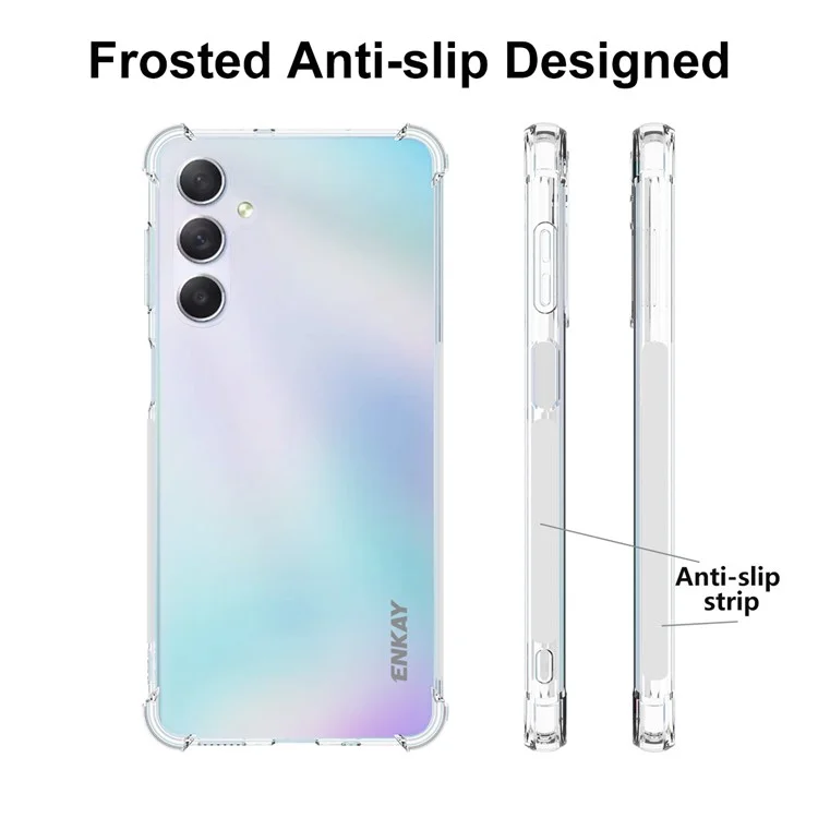 ENKAY HAT PRINCE для Samsung Galaxy M54 5G / F54 5G Мягкий чехол из TPU Прозрачный чехол для телефона с высокопрочной стеклянной пленкой из алюминия и кремния
