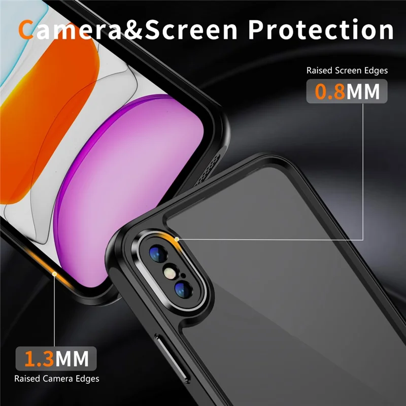 Pour Iphone X / Absorption de Choc de Téléphone Cristallin de 5,8 Pouces XS 5,8 Pouces - Noir