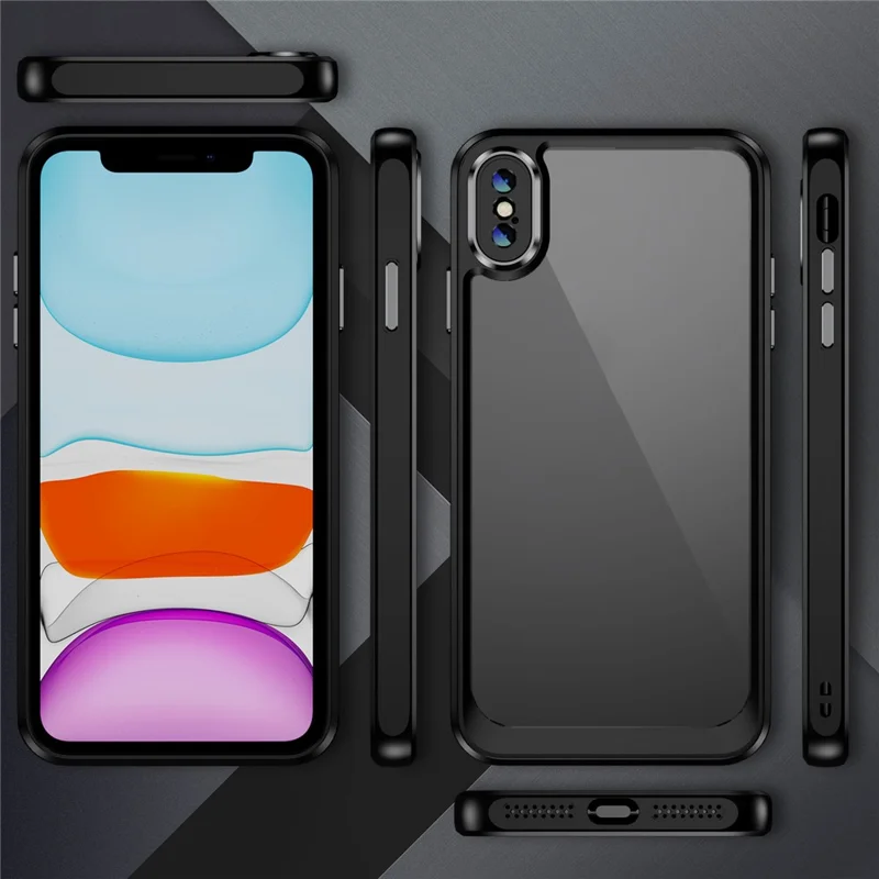 Pour Iphone X / Absorption de Choc de Téléphone Cristallin de 5,8 Pouces XS 5,8 Pouces - Noir