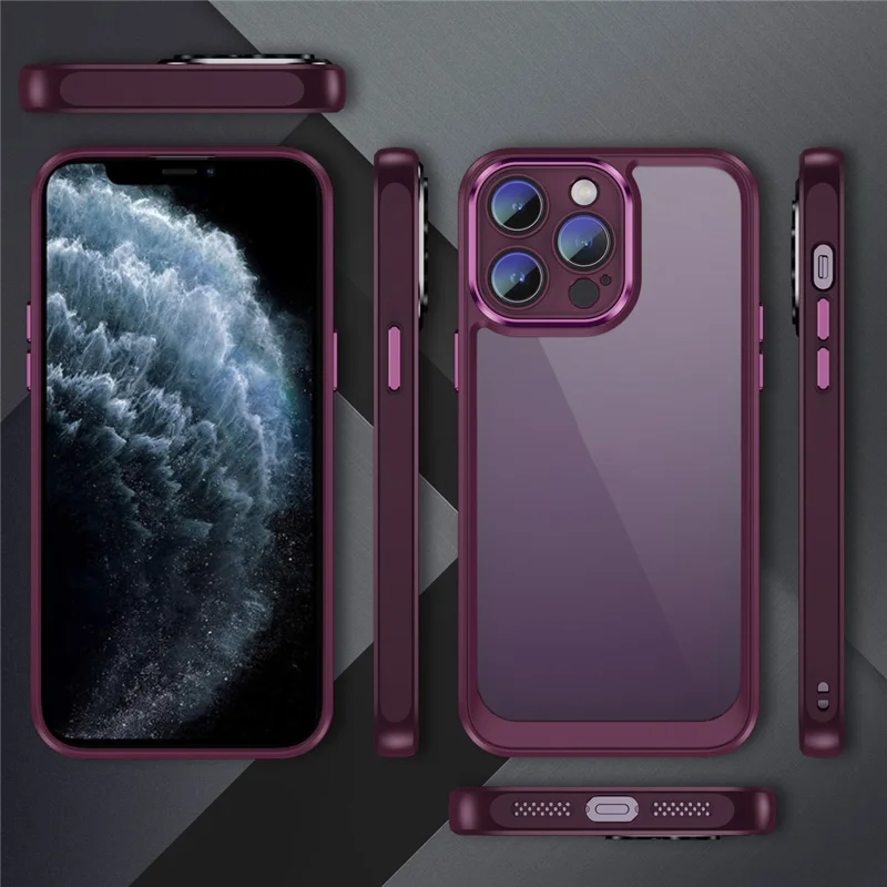 Für Das Iphone 11 Pro Max Dual Layer Hartes Acryl+tpu -hülle Löschen Sie Zurück -telefonabdeckung - Rose