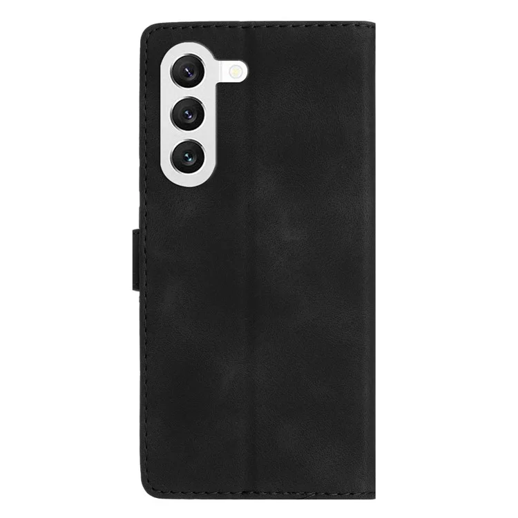 Per Samsung Galaxy S23+ Flower Imprinted Anti-drop Shell Wallet Stand Leather Phone Case - Nero