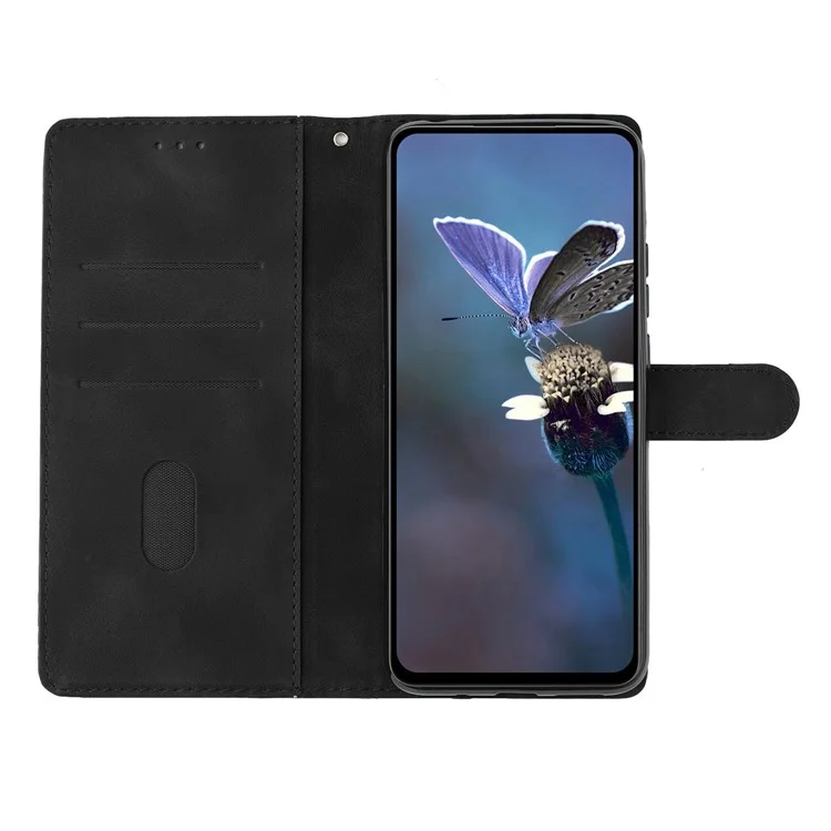 Per Samsung Galaxy S23+ Flower Imprinted Anti-drop Shell Wallet Stand Leather Phone Case - Nero