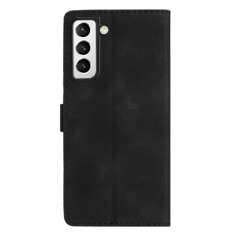 Per Samsung Galaxy S22+ 5G Flower Imprint Phone Case Custodia Portafoglio in Pelle con Supporto Protettivo - Nero