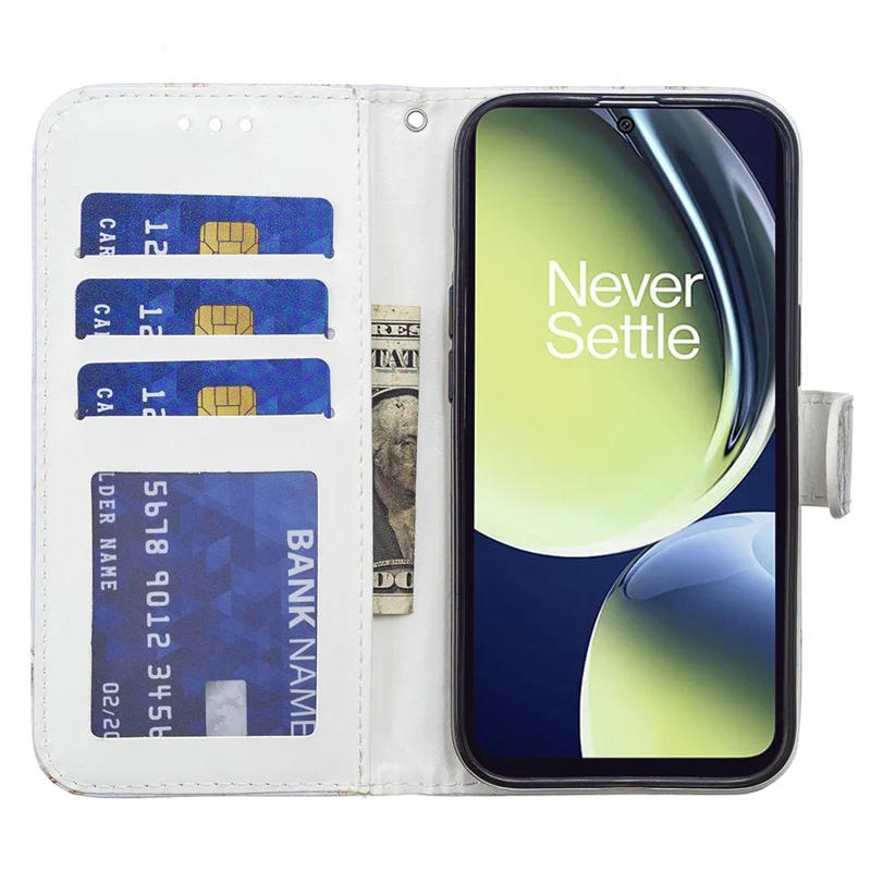 Для OnePlus Nord CE 3 Lite 5G / Nord N30 5G Чехол-кошелек с узором из искусственной кожи с подставкой и защитой - Два волка