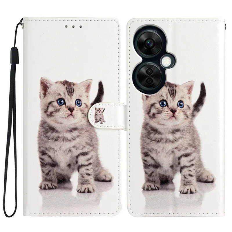 For OnePlus Nord CE 3 Lite 5G / Nord N30 5G Pattern Printing PU Leather Phone Case Stand Wallet Flip Protective Cover - Cute Cat