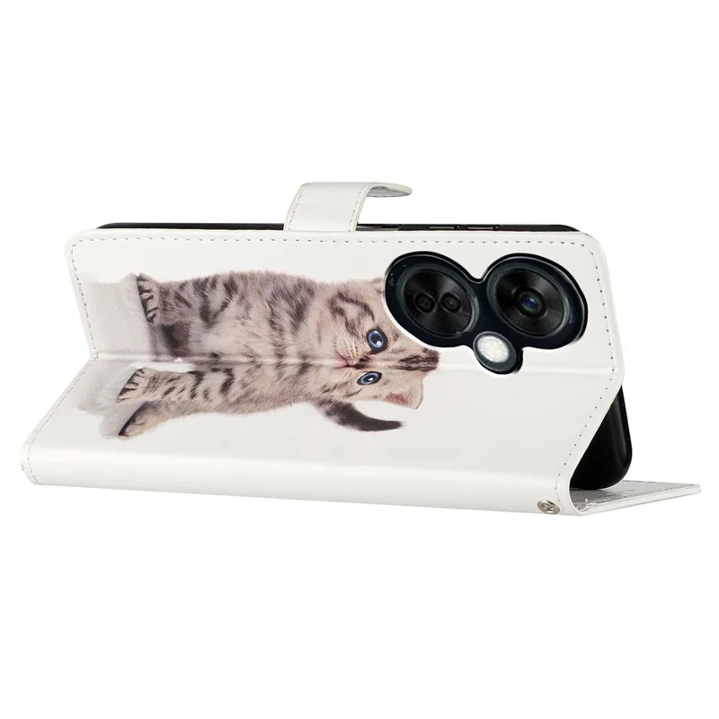 For OnePlus Nord CE 3 Lite 5G / Nord N30 5G Pattern Printing PU Leather Phone Case Stand Wallet Flip Protective Cover - Cute Cat
