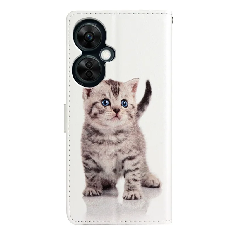 For OnePlus Nord CE 3 Lite 5G / Nord N30 5G Pattern Printing PU Leather Phone Case Stand Wallet Flip Protective Cover - Cute Cat