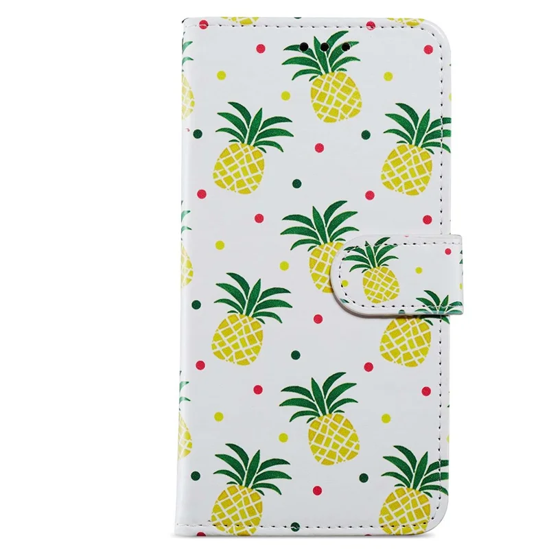 For OnePlus Nord CE 3 Lite 5G / Nord N30 5G Pattern Printing PU Leather Phone Case Stand Wallet Flip Protective Cover - Pineapple