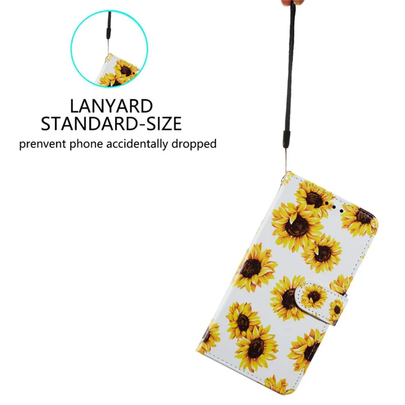 For OnePlus Nord CE 3 Lite 5G / Nord N30 5G Pattern Printing PU Leather Phone Case Stand Wallet Flip Protective Cover - Sunflower