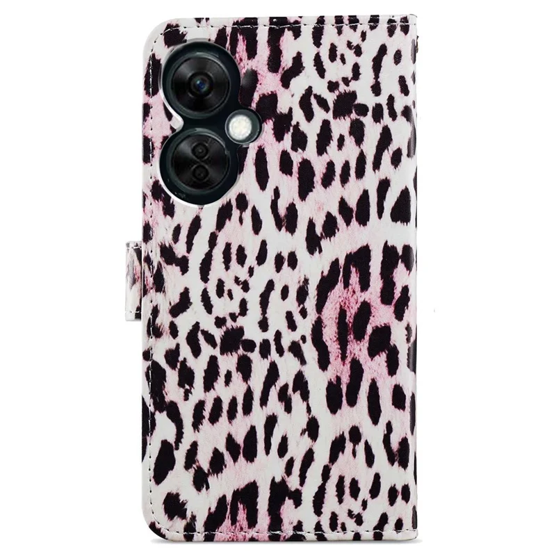 Cover per telefono in pelle PU con stampa per OnePlus Nord CE 3 Lite 5G / Nord N30 5G, custodia pieghevole con supporto e portafoglio - Leopardata