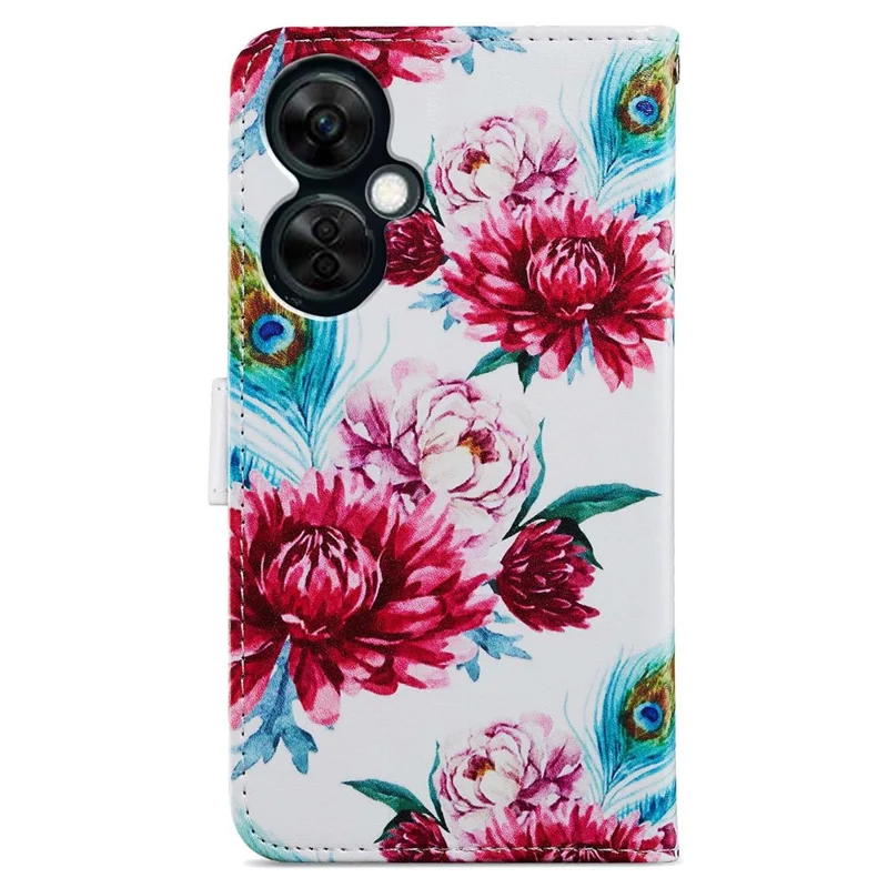 For OnePlus Nord CE 3 Lite 5G / Nord N30 5G Pattern Printing PU Leather Phone Case Stand Wallet Flip Protective Cover - Peacock Flower