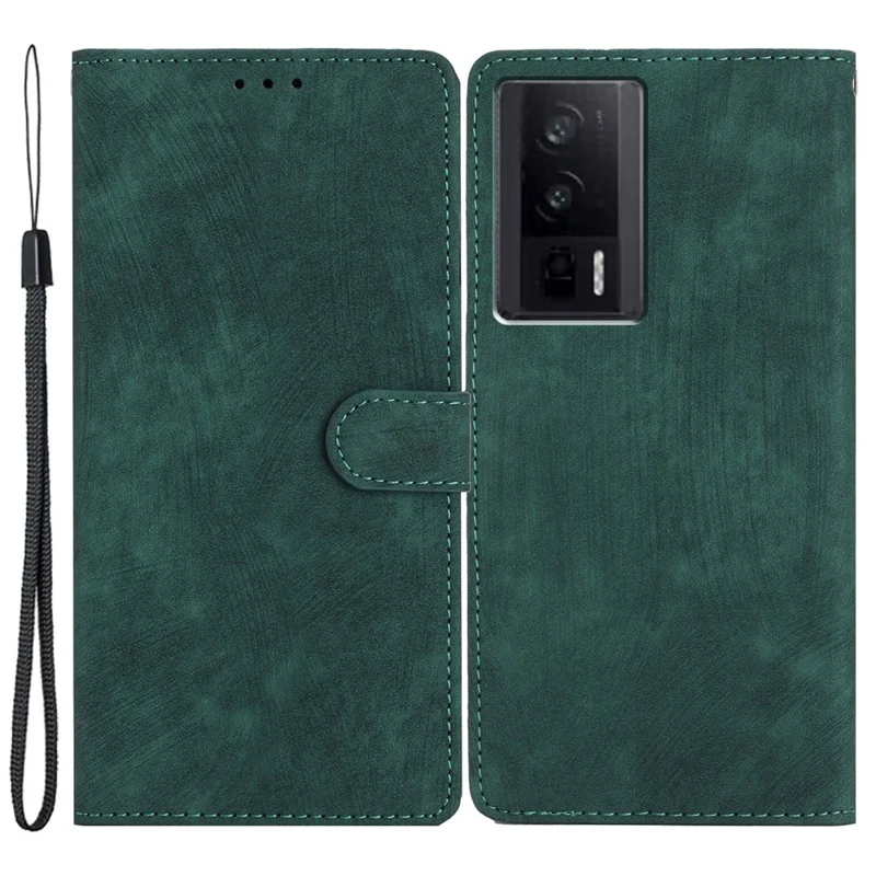 For Xiaomi Redmi K60 5G / K60 Pro 5G / Poco F5 Pro 5G PU Leather Case Skin-touch Phone Cover with Stand Wallet - Green