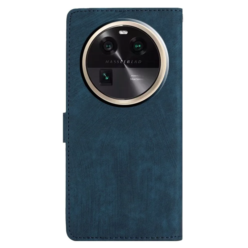 For Oppo Find X6 Pro Anti-drop PU Leather Wallet Case Stand Skin-touch Cell Phone Cover - Blue