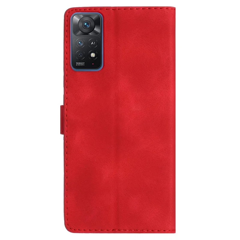 Para Xiaomi Redmi Note 11 Pro 5G (Qualcomm) / Note 11 Pro 4G (MediaTek) / Note 12 Pro 4G Funda de Piel con Soporte y Billetera para Teléfono - Rojo