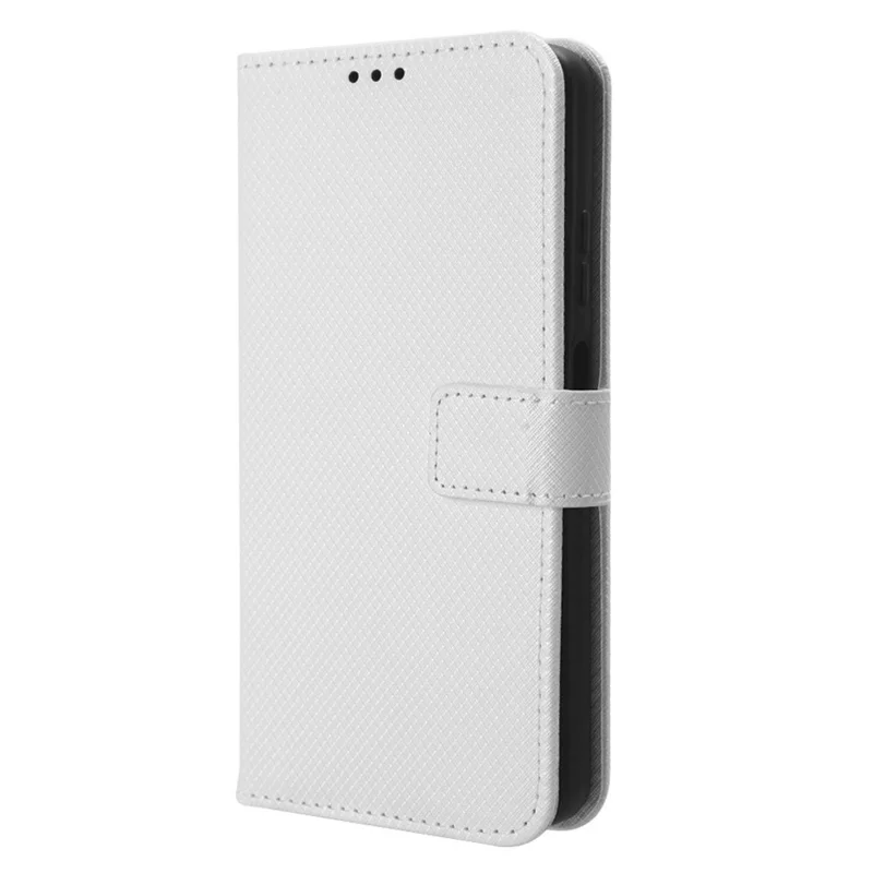 For ZTE Blade V41 Vita / Blade V50 Design 5G / V40 Design / Axon 40 Lite / nubia Neo PU Leather Phone Case Diamond Texture Phone Cover - White