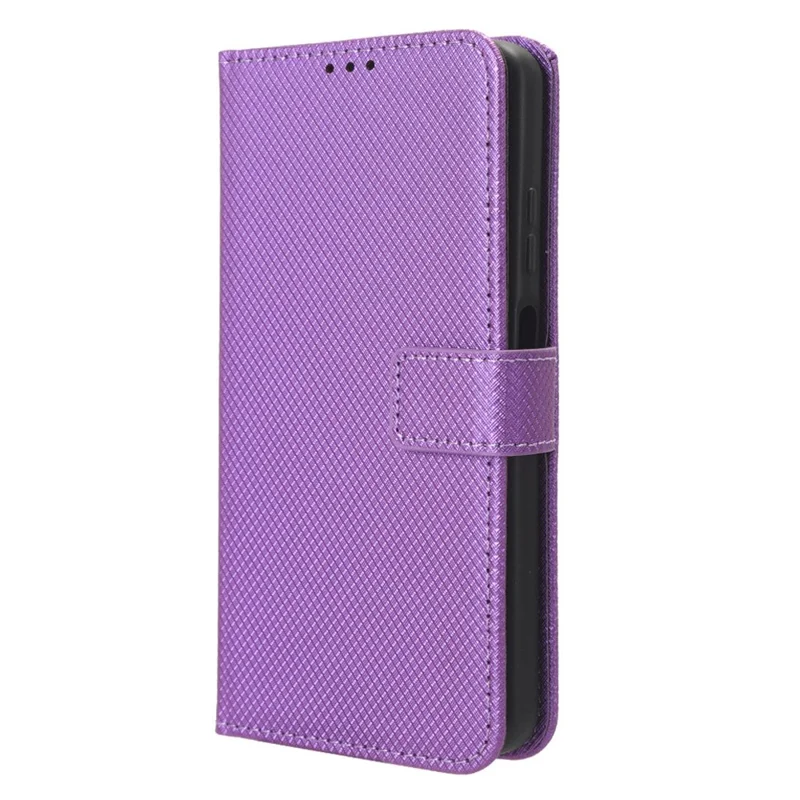 For ZTE Blade V41 Vita / Blade V50 Design 5G / V40 Design / Axon 40 Lite / nubia Neo PU Leather Phone Case Diamond Texture Phone Cover - Purple