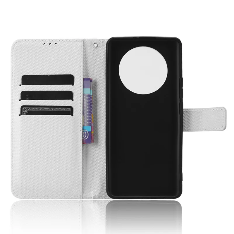 For Realme 11 Pro+ 5G / 11 Pro 5G PU Leather Phone Case Diamond Texture Stand Wallet Shockproof Cover - White