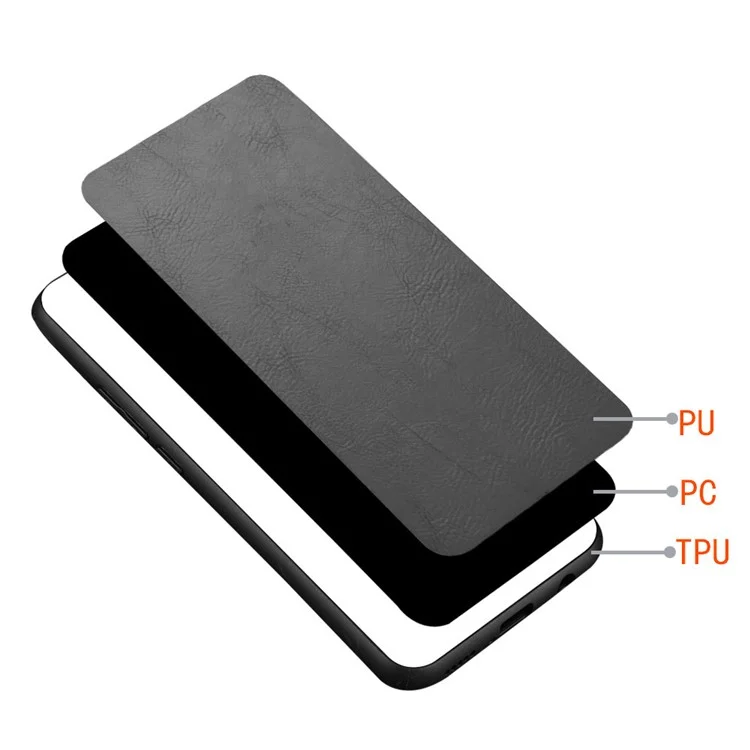For Sony Xperia 10 V Stitching Line Design Back Cover PU Leather Coated TPU+PC Phone Case - Black