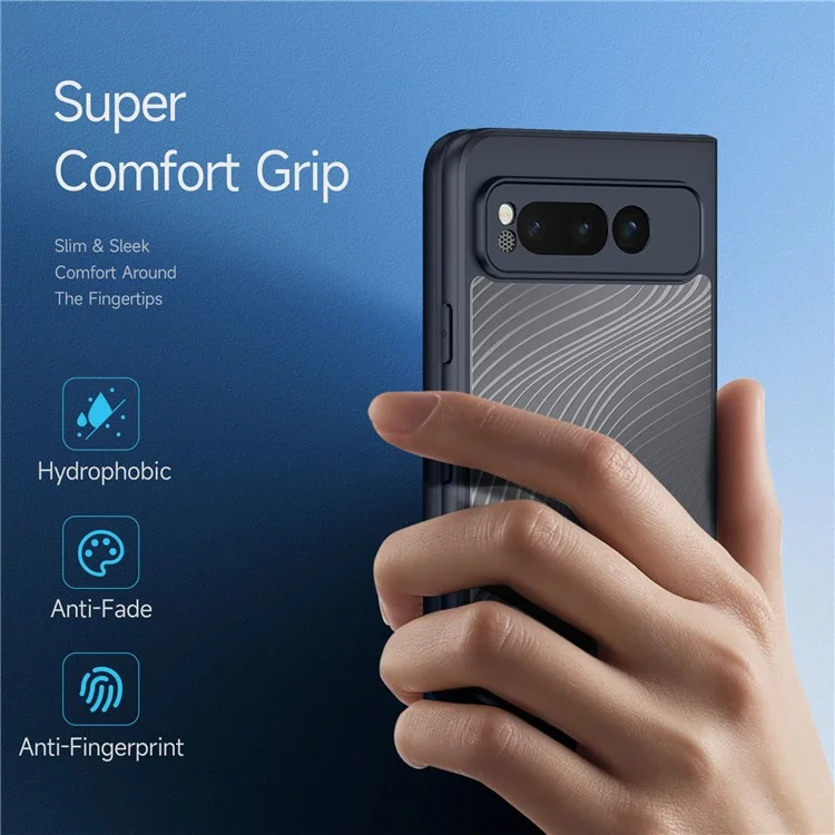 Dux Ducis Aimo Series Case de Teléfono Para Google Pixel Fold Matte TPU+PC Cover (certificación de Alcance) - Negro