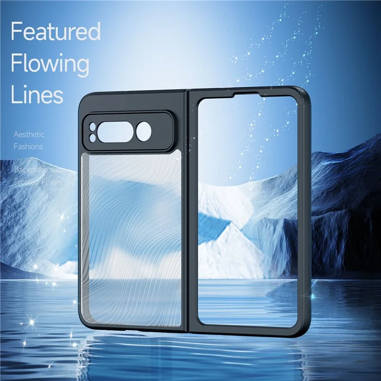 Dux Ducis Aimo Series Case de Teléfono Para Google Pixel Fold Matte TPU+PC Cover (certificación de Alcance) - Negro