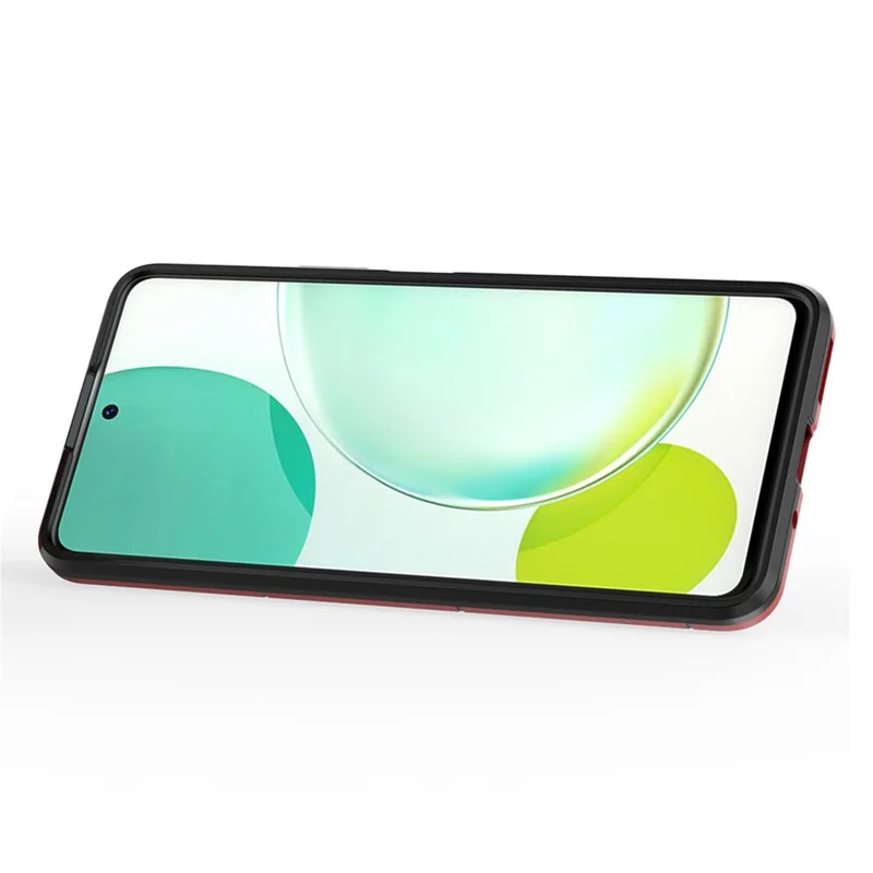 For Huawei nova 11i Soft TPU Hard PC Phone Case Kickstand Shockproof Cover - Red