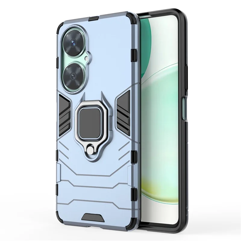 Para Huawei nova 11i Soft TPU Hard PC Phone Case Kickstand Shockproof Cover - Azul