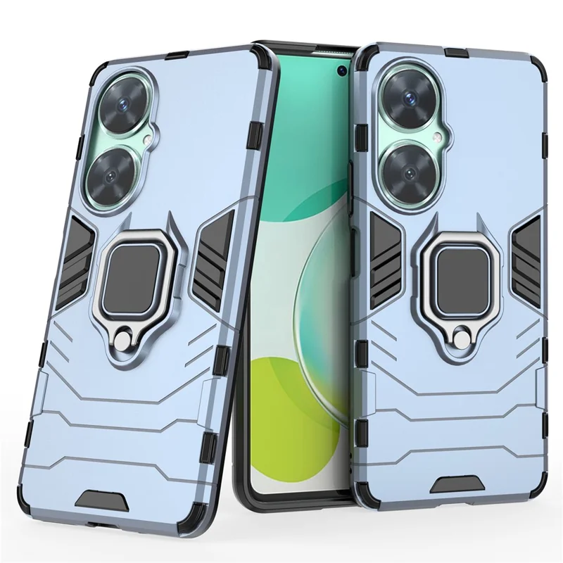 Para Huawei nova 11i Soft TPU Hard PC Phone Case Kickstand Shockproof Cover - Azul