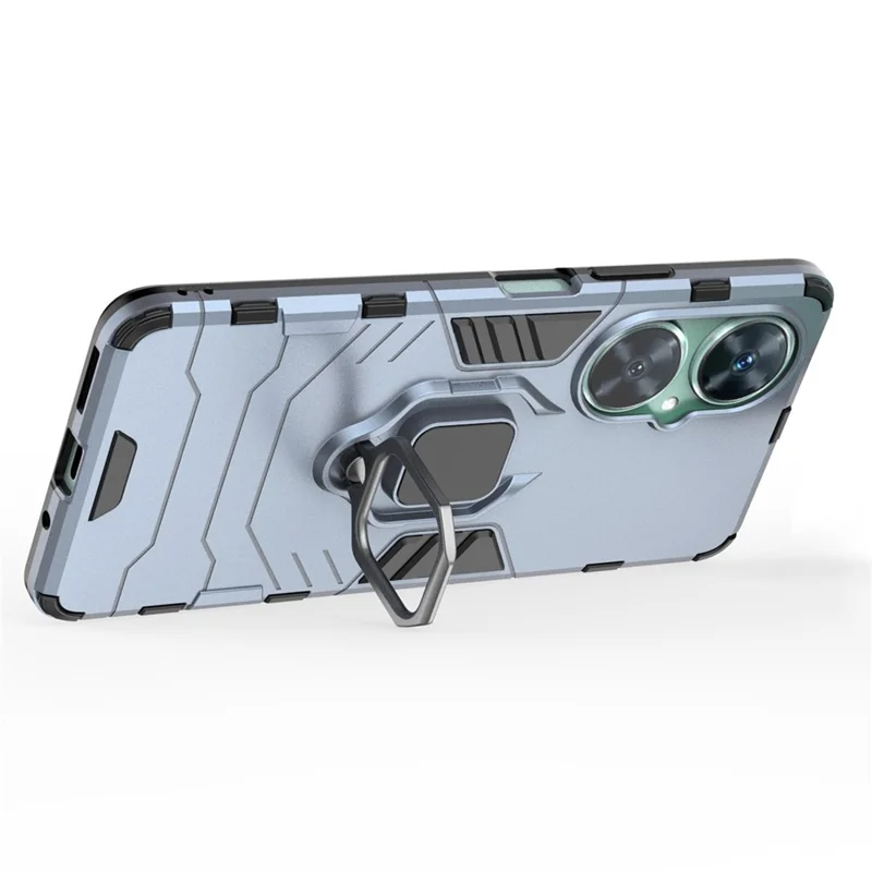 Para Huawei nova 11i Soft TPU Hard PC Phone Case Kickstand Shockproof Cover - Azul