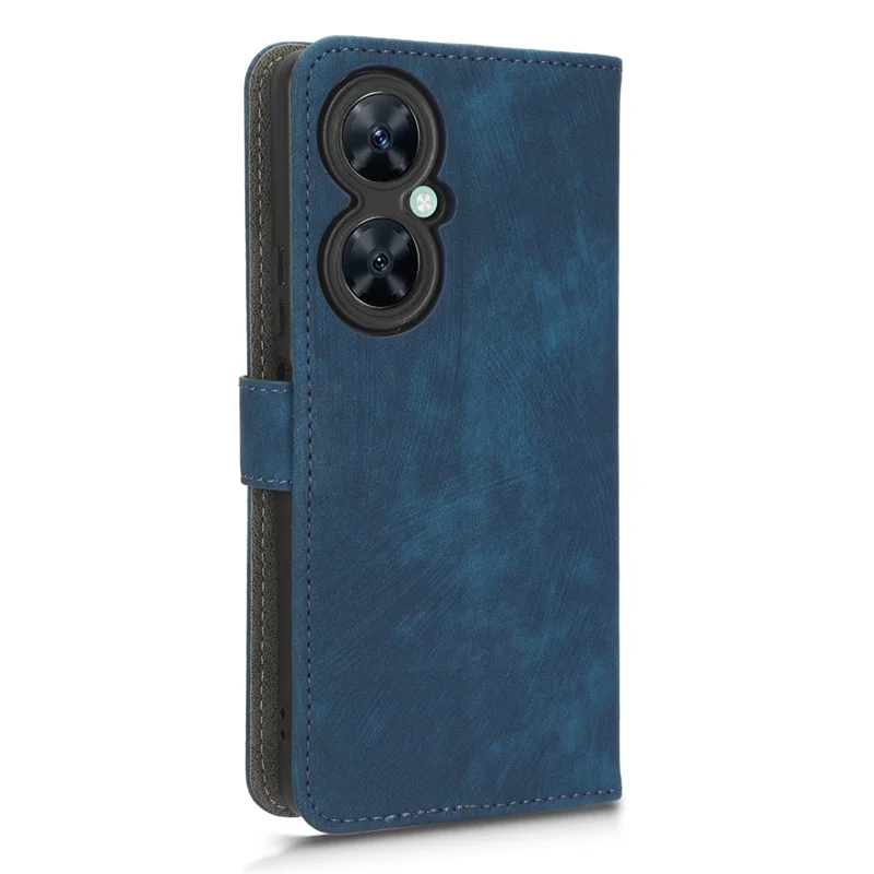 For Huawei nova 11i / Maimang 20 / Enjoy 60 Pro PU Leather RFID Blocking Wallet Cover Stand Phone Case with Strap - Blue
