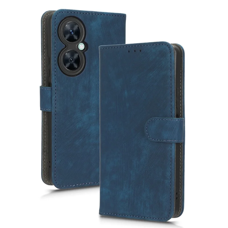 For Huawei nova 11i / Maimang 20 / Enjoy 60 Pro PU Leather RFID Blocking Wallet Cover Stand Phone Case with Strap - Blue