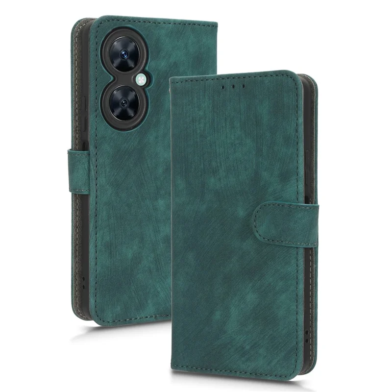 For Huawei nova 11i / Maimang 20 / Enjoy 60 Pro PU Leather RFID Blocking Wallet Cover Stand Phone Case with Strap - Green