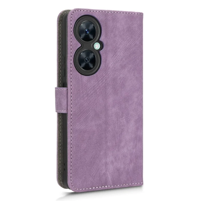 For Huawei nova 11i / Maimang 20 / Enjoy 60 Pro PU Leather RFID Blocking Wallet Cover Stand Phone Case with Strap - Purple