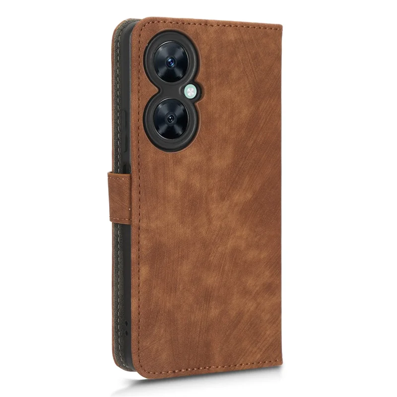 Para Huawei nova 11i / Maimang 20 / Enjoy 60 Pro Funda de teléfono tipo cartera de cuero sintético con bloqueo RFID y soporte - Marrón