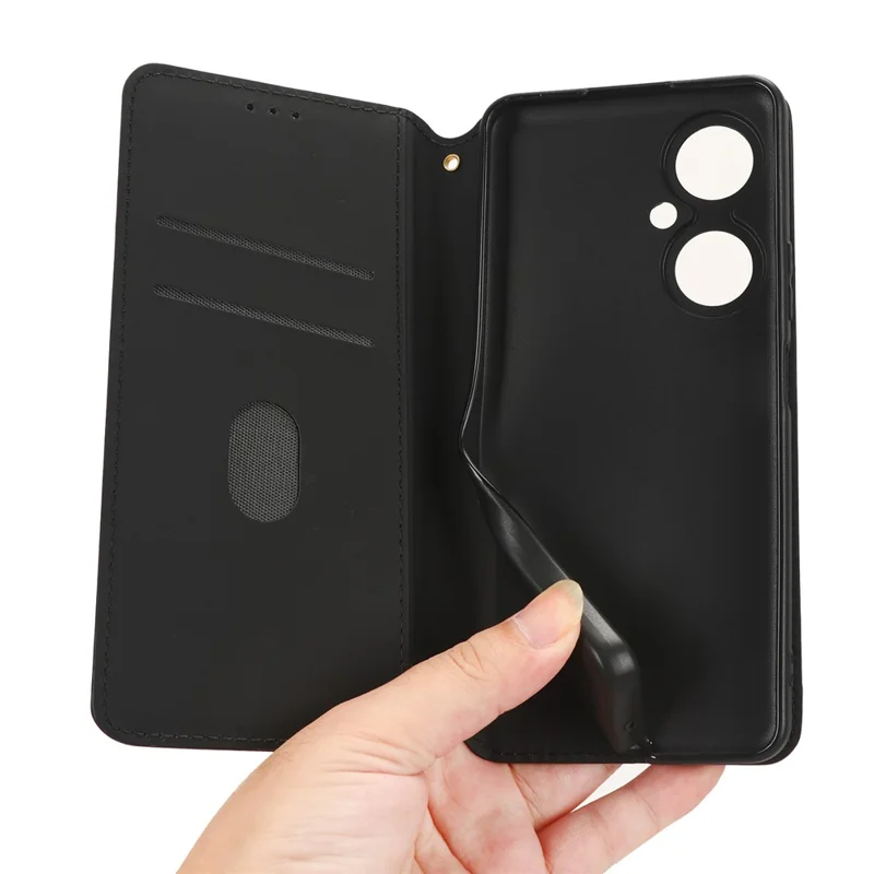 For Huawei nova 11i / Maimang 20 / Enjoy 60 Pro Stand Wallet PU Leather Rhombus Imprinted Anti-drop Phone Cover - Purple