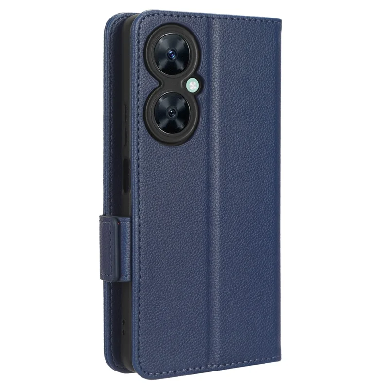 Wallet Cover for Huawei Maimang 20  /  nova 11i  /  Enjoy 60 Pro Litchi Texture PU Leather Stand Phone Case - Dark Blue