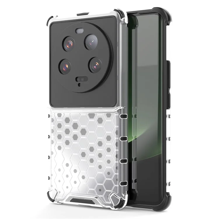 Für Xiaomi 13 Ultra Anti-Kratzer Wabenstruktur Handyhülle TPU+PC Anti-Drop Smartphone Cover - Grau