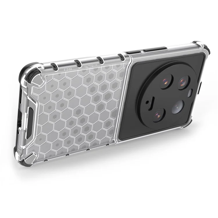 Für Xiaomi 13 Ultra Anti-Kratzer Wabenstruktur Handyhülle TPU+PC Anti-Drop Smartphone Cover - Grau