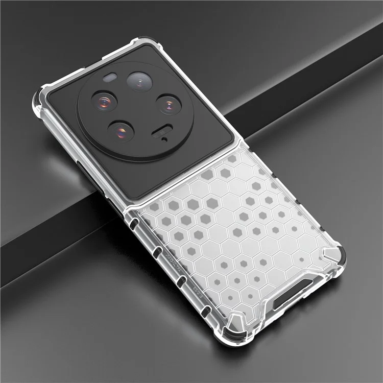 Für Xiaomi 13 Ultra Anti-Kratzer Wabenstruktur Handyhülle TPU+PC Anti-Drop Smartphone Cover - Grau