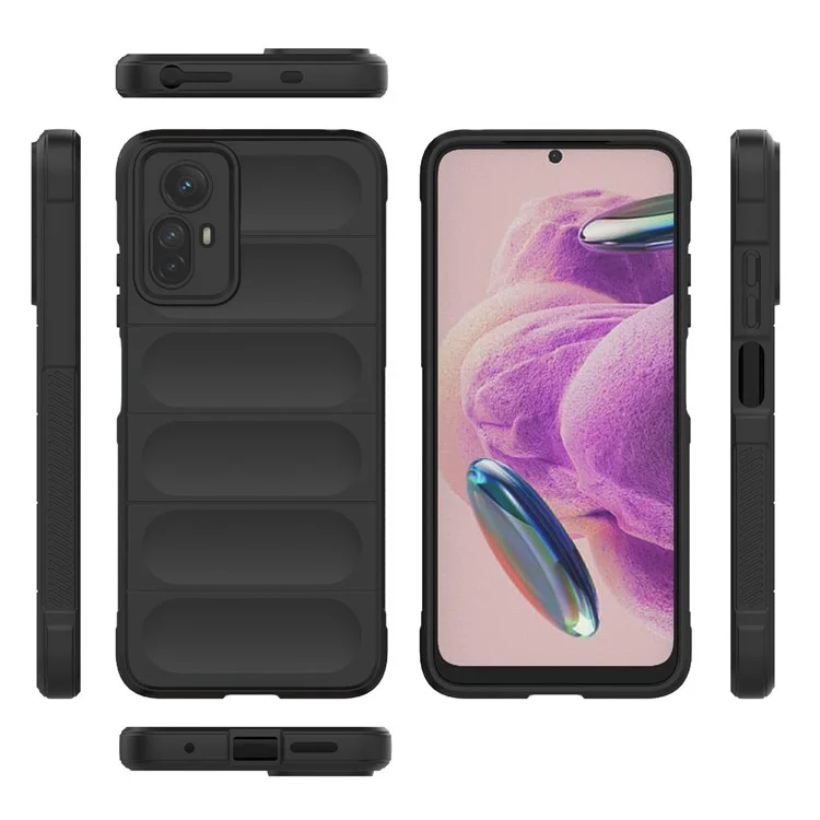 Pour Xiaomi Redmi Note 12S 4G Coque de téléphone Soft TPU Étui de protection Choc absorbé - Noir