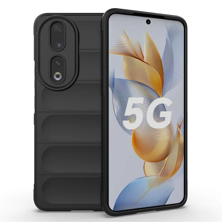 Гибкий чехол из ТПУ для Honor 90, защитная крышка-чехол для телефона с защитой от падения - черный