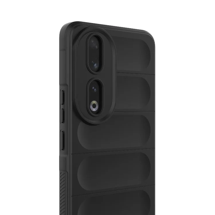 Гибкий чехол из ТПУ для Honor 90, защитная крышка-чехол для телефона с защитой от падения - черный
