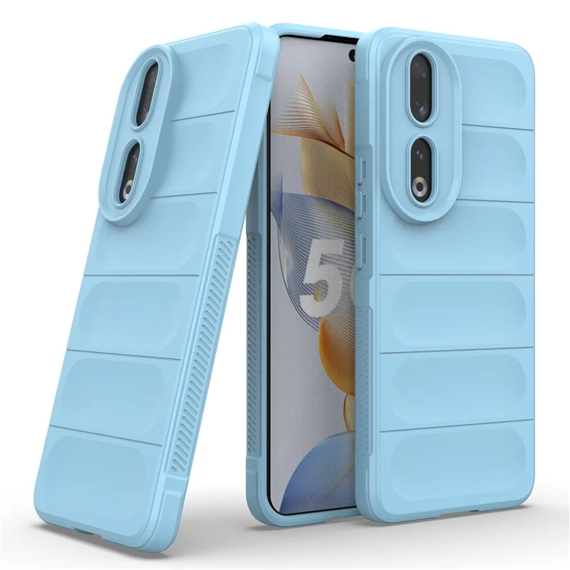 Flexible TPU Phone Case for Honor 90 , Drop Protection Phone Shell Protective Cover - Baby Blue