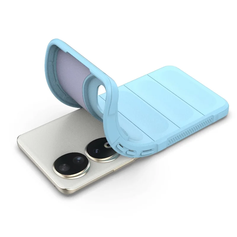 Flexible TPU Phone Case for Honor 90 , Drop Protection Phone Shell Protective Cover - Baby Blue