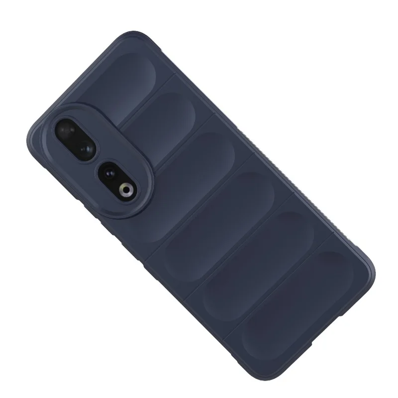 Flexible TPU Phone Case for Honor 90 , Drop Protection Phone Shell Protective Cover - Dark Blue