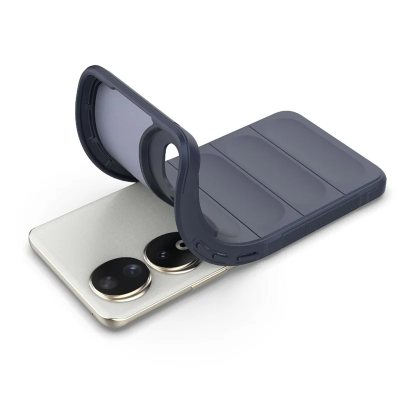 Flexible TPU Phone Case for Honor 90 , Drop Protection Phone Shell Protective Cover - Dark Blue